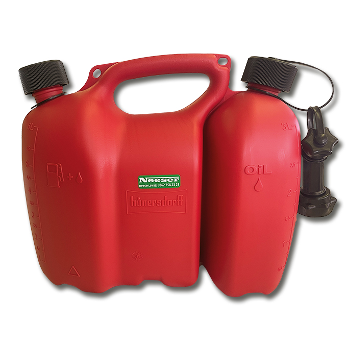 Bidon double PRO rouge, 3+6 litres, 36 x 30 x 17 cm