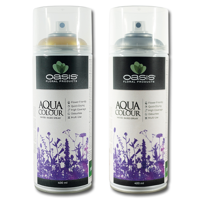 OASIS® FloraLife Aqua Colors Spray metallic silber, 400 ml