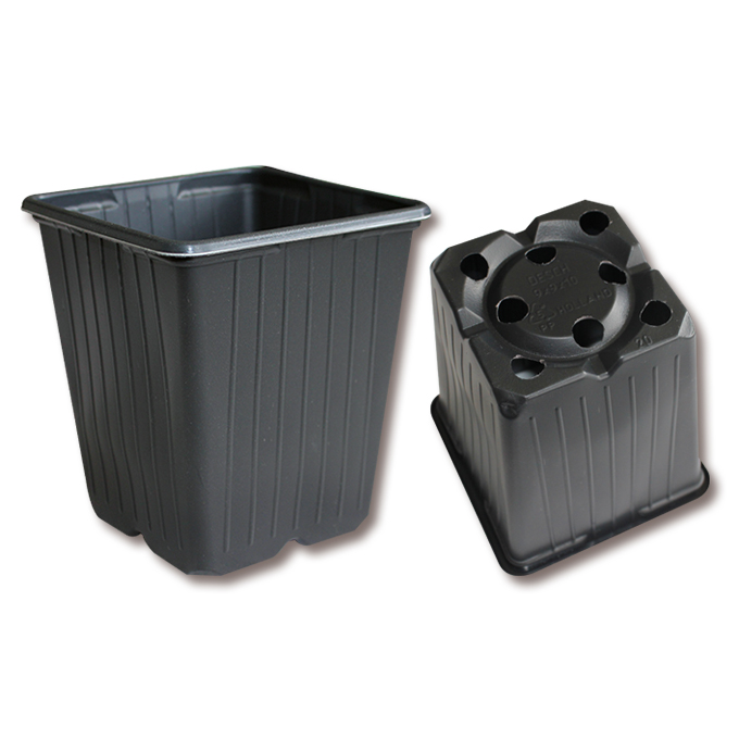 Pot carré DESCH Range 5° noir 9 x 9 x 10 cm, 1232 pièces