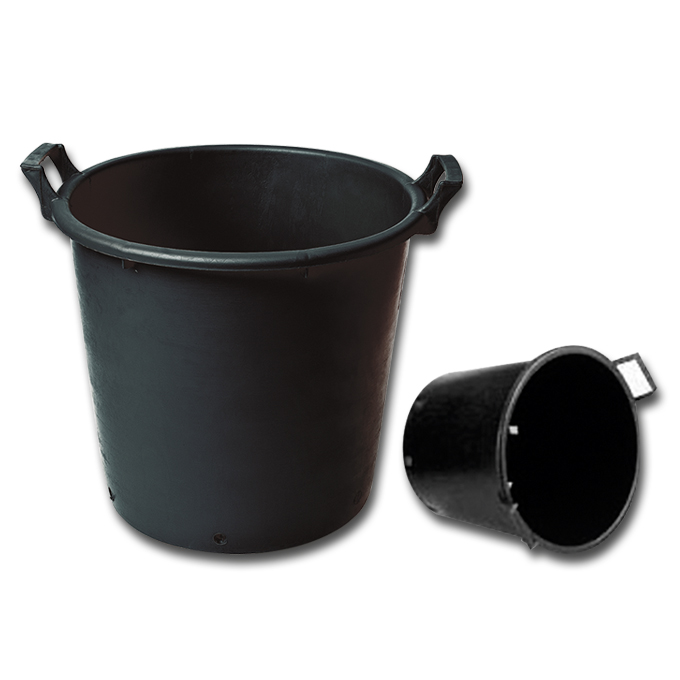 Conteneur pépinière noir 80 lt, avec poignées