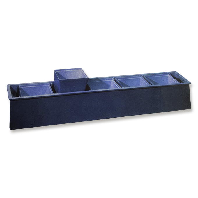 Caissettes à fleurs PFLANZFIX bleu 100 cm