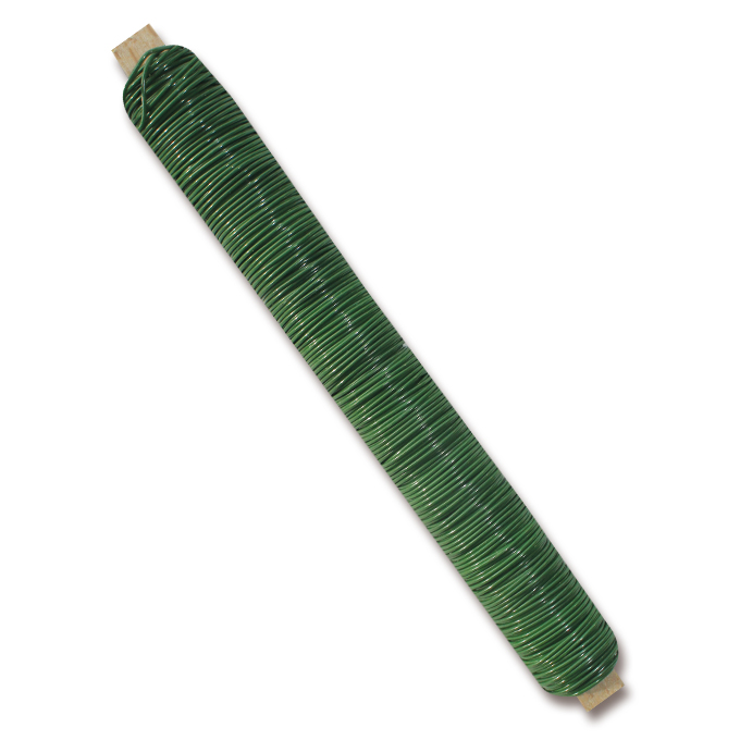Fil pour fleurs vert, 0.65 mm, carton de 25 baguettes