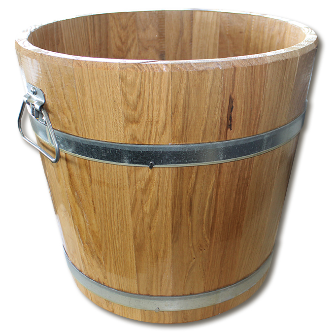 Cuve à fleurs en chêne ø 40 cm