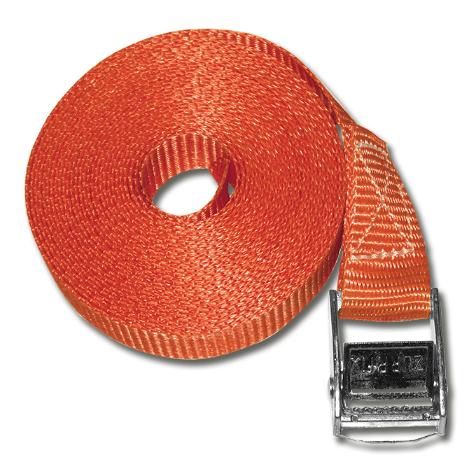 Sangles d’arrimage avec fermeture 25 mm, longueur 5 m