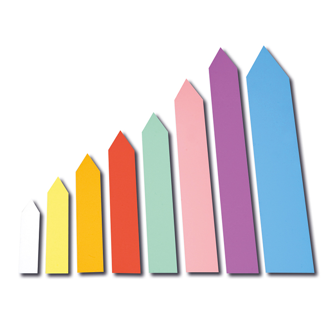 Etiquettes pour ficher jaune 80 x 13 mm, sachet de 500 pièces