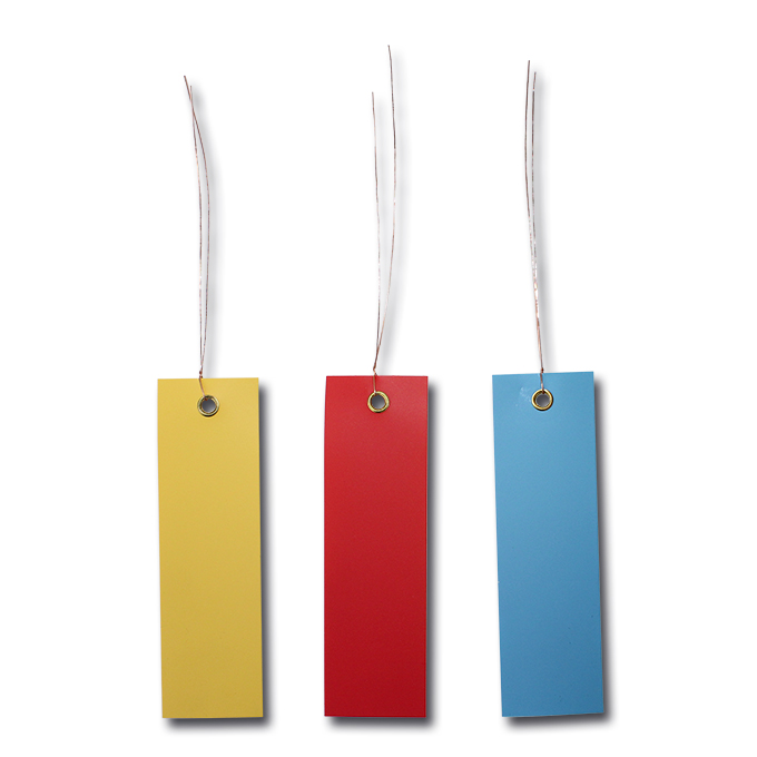 Étiquettes à suspendre rouge 100 x 30 mm, sachet de 250 pièces