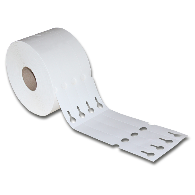 TT-Schlaufenetiketten weiss 4-bahnig 220 x 25 mm, 2'000 Stück