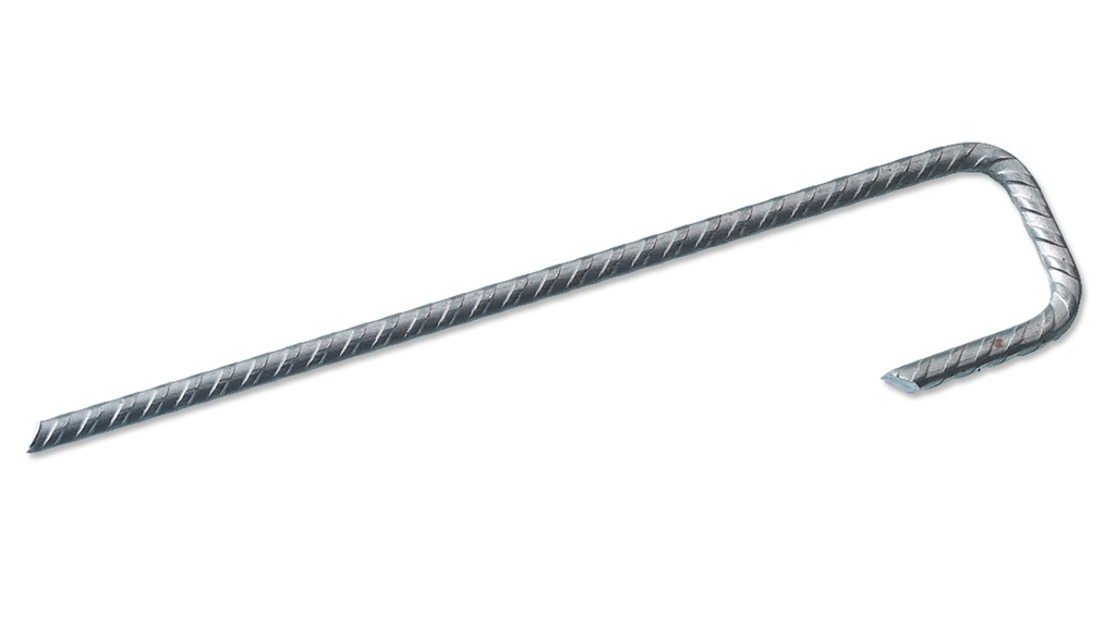 Agrafe en L ÉCO nervurée non zinguée 50 cm, 100 pièces