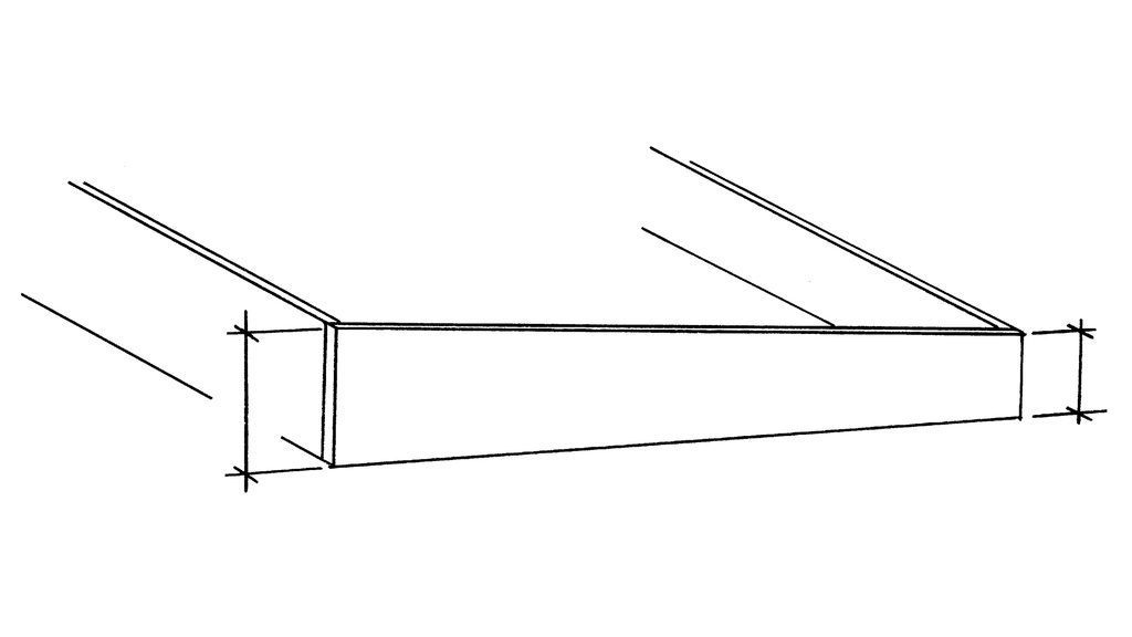 Planche en bois de sapin, largeur 18 cm, épaisseur 3 cm