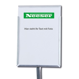 [436.565] Schildhalter A5 Hochformat, Stab 76 cm