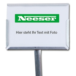 [436.515] Schildhalter A5 plus Querformat, Stab 76 cm