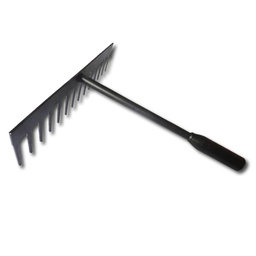 [204.680.44] Teerrechen 16 Zinken gerade, 44 cm breit, Stiel 170 cm