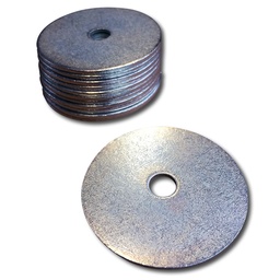 [135.226] Plaque en acier seule, zingué, 5 cm Ø