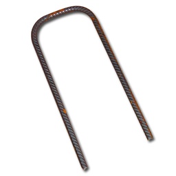 [137.951] Agraffe U-förmig gerippt blank 30x13x30 cm