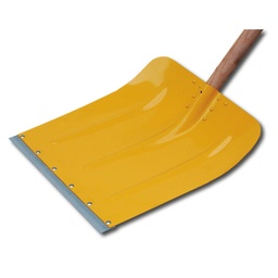 [290.515] Schneeschaufel gelb aus Leichtmetall mit Stiel, 39 cm breit