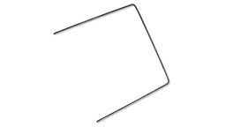 [135.240] Agraffe U-förmig EXTRA breit blank 20 x 20 x 20 cm, 100 Stück