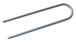 [135.246] Agraffe U-förmig gerippt blank 30 x 3 x 30 cm, 100 Stück