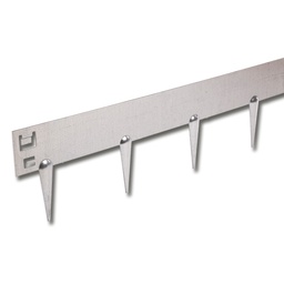 [138.460.LN] Bordure en acier avec broches fixes galvanisée 2.5 mm x 10 cm, longueur 250 cm