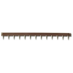 [138.480] Randbegrenzung Stahl feste Zacken, braun, 2.5 mm x 10 cm, 225 cm lang
