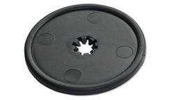 [135.221] Plaque en plastique seule, noir, ø 6 cm