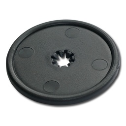 [135.221] Plaque en plastique seule, noir, 6 cm Ø