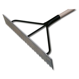 [208.175.80] Teerkrücke gezahnt, 80 cm breit, mit Stiel 170 cm