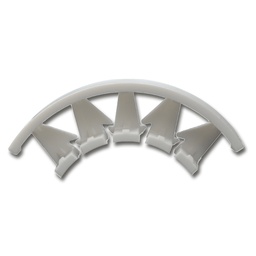 [200.670] Renfort demi lune 6 mm transparent, court et large, 17'000 pièces