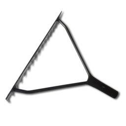 [204.683] Teerrechen mit V-Verstrebung, 16 Zinken gerade, 44 cm breit, Stiel 170 cm