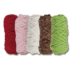 [253.610.03] Cordon en laine blanche, Ø env. 10 mm, bobine de 35 m