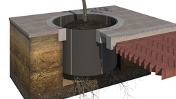 [137.855] Wurzelführungsplatte 90 cm hoch, 60 cm lang
