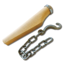 [206.800] Pfahltreiber Holz mit Kette verzinkt