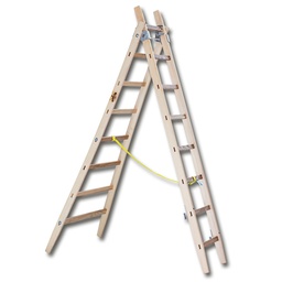 [205.020] Leiter GUBLER aus Holz, 2 x 14 Sprossen, 6.82 m