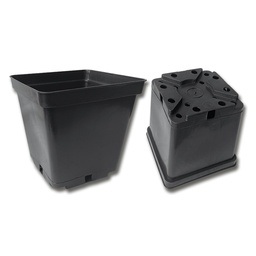 [230.250] Conteneurs rectangulaires noirs 16 x 16 x 16 cm, 96 pièces