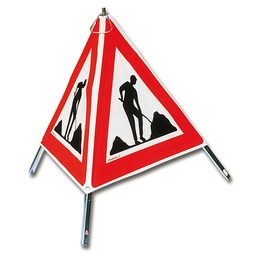[210.210] TRIOPAN-Faltsignal, Baustelle Signal 1.14, tagesleuchtend, Grösse 90 cm