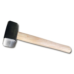 [208.410] Handfäustel, mit polierten Bahnen, mit Stiel, 1000 g