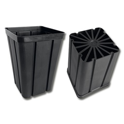 [230.225] Conteneurs rectangulaires noirs 9 x 9 x 13 cm, 840 pièces