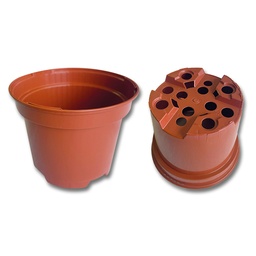 [230.060] Kunststoff-Töpfe tonfarbig Ø 12 cm, Karton à 560 Stück