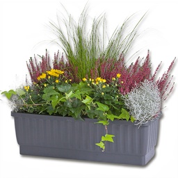 [232.010.4] Blumenkasten VENEZIA anthrazit 80 cm, inkl. Wasserstandsanzeiger