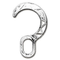 [233.770.1] Haken weiss für Rohre 7.0 cm ø